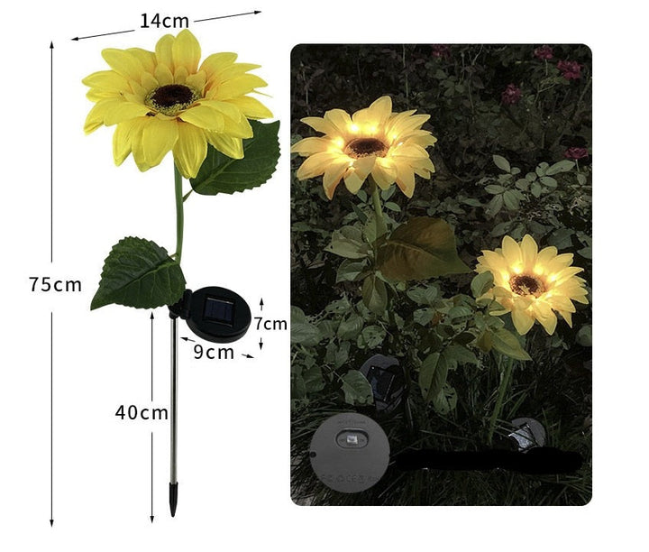 Lisslune | Sunflower Waterproof Solar Led Garden Lights