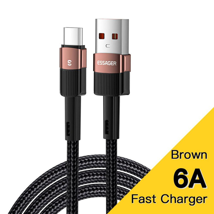 Lisslune | Essager 6A USB-C Charger - Fast Data Transfer & Fast Power Supply for Huawei P40 Pro, Samsung S21 Ultra, Poco - 66W Fast Charger