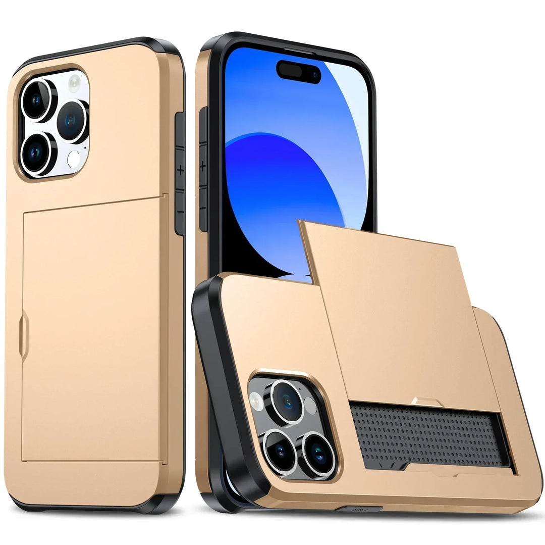 Lisslune | LuxShield iPhone Case with Card Holder | Slim Design | Card Storage | Protection & Style