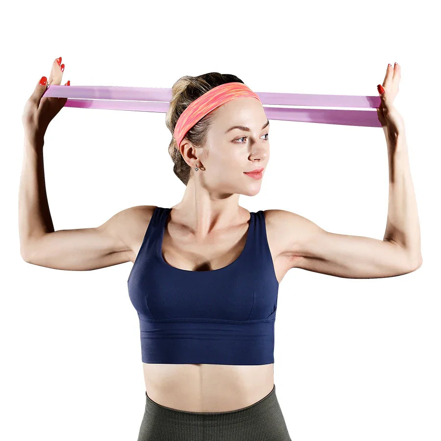 Rynx | 5 Pieces Various Resistance Band Yoga Sports Exercise Elastic Fitness Bands Workout Pilates Rubber Bands Fitness Accessories