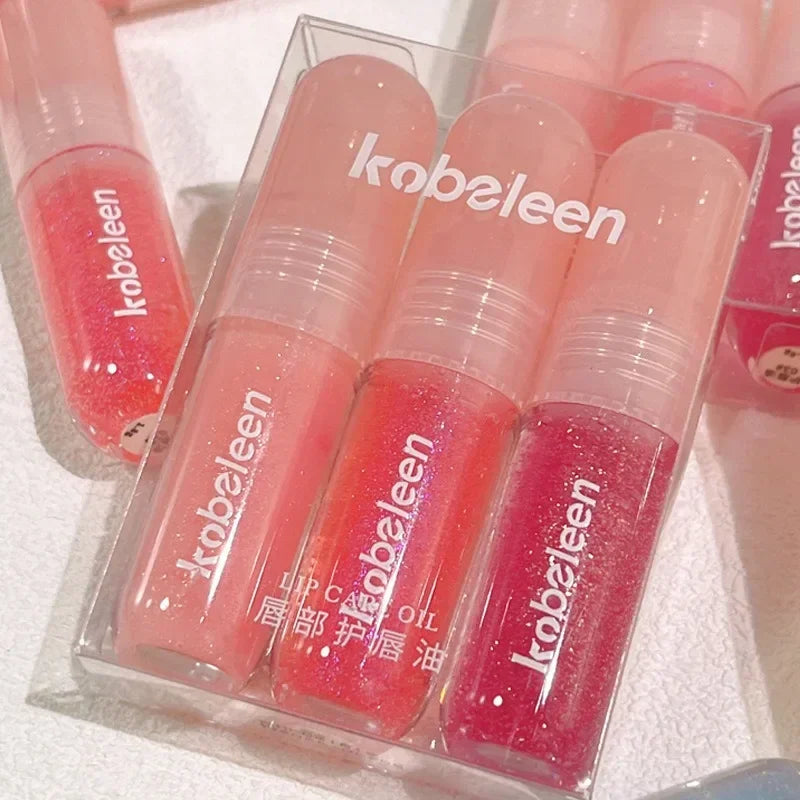 Rynx | 6 Colors Shiny Lip Balm Glitter Jelly Lip Gloss Day&Night Moisturizing High Pigmented Plumping Liquid Lip Lacquer Cosmetics