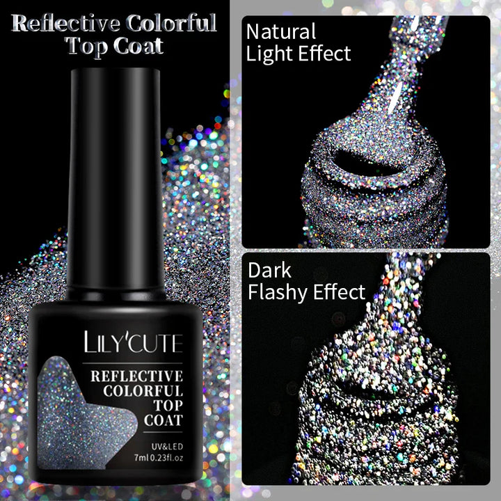 Rynx |7ML Snowlight Cat Magnetic Gel Nail Polish Grow-In-Dark Reflection Glitter Laser Semi-Permanent Soak Off UV Gel Nail Polish