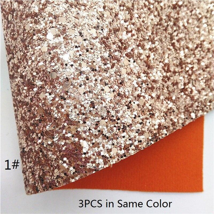 Lisslune | Sparkling Rose Gold Glitter Leather Craft Sheet - Transform Your DIY Projects with Elegance