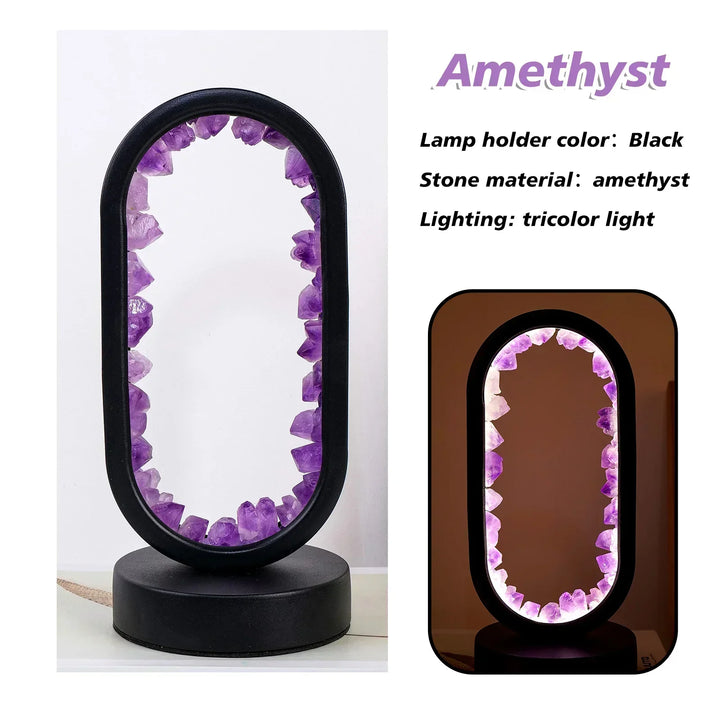 Lisslune | AuraStone | Natural Calming Amethyst Serenity Lamp