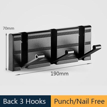 Lisslune | Stylish Gray Aluminum Wall Hooks for Modern Home Organization