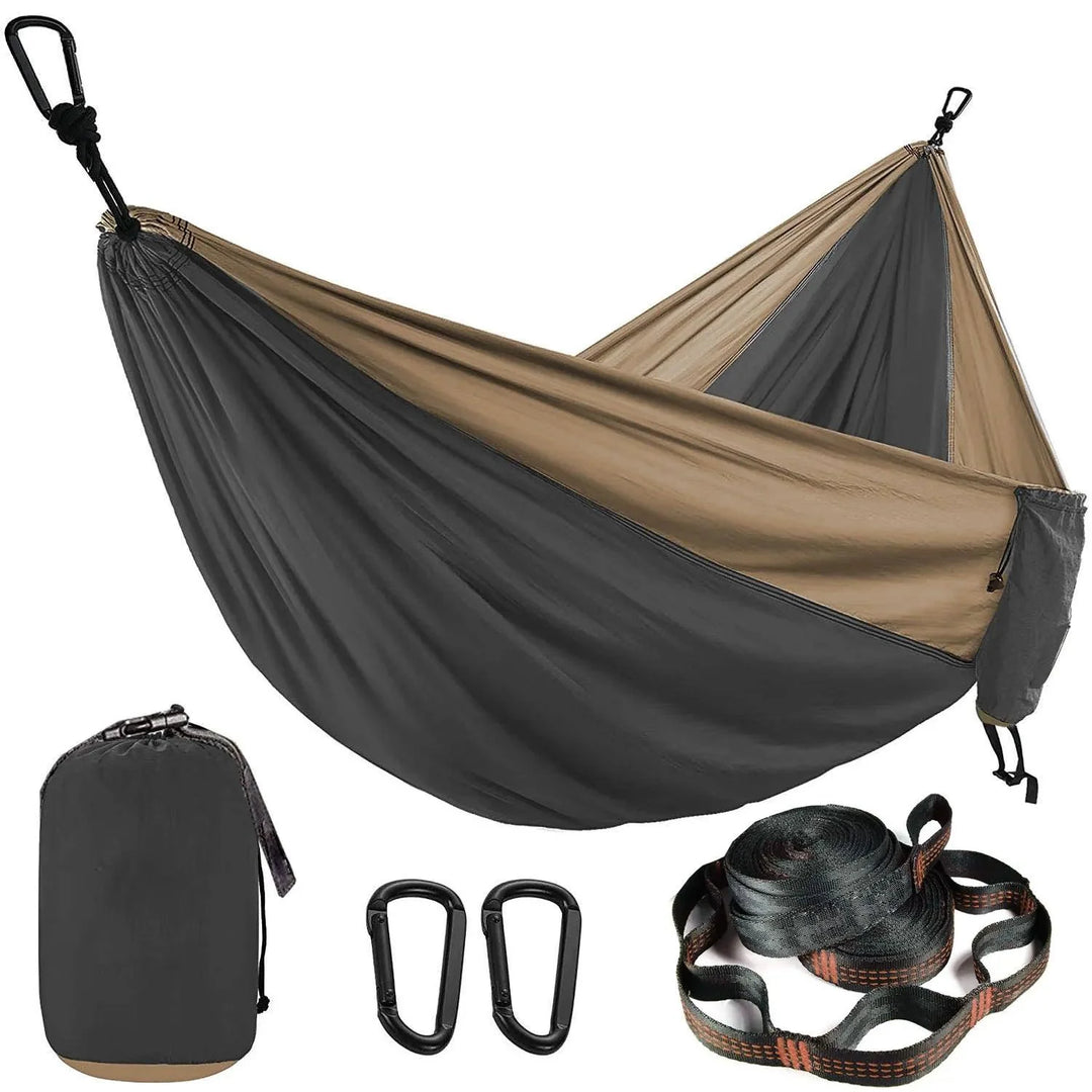 Lisslune | Zowee Ultimate Adventure Hammock Set with Tree Straps & Heavy Carabiners | Ultra-Durable Parachute Nylon