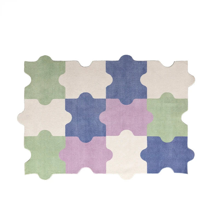Rynx | Creative Style Rugs for Living Room Luxury Bedroom Decor Puzzle-Shaped Rug Home Plush Doormat Fluffy Soft Washable Rug