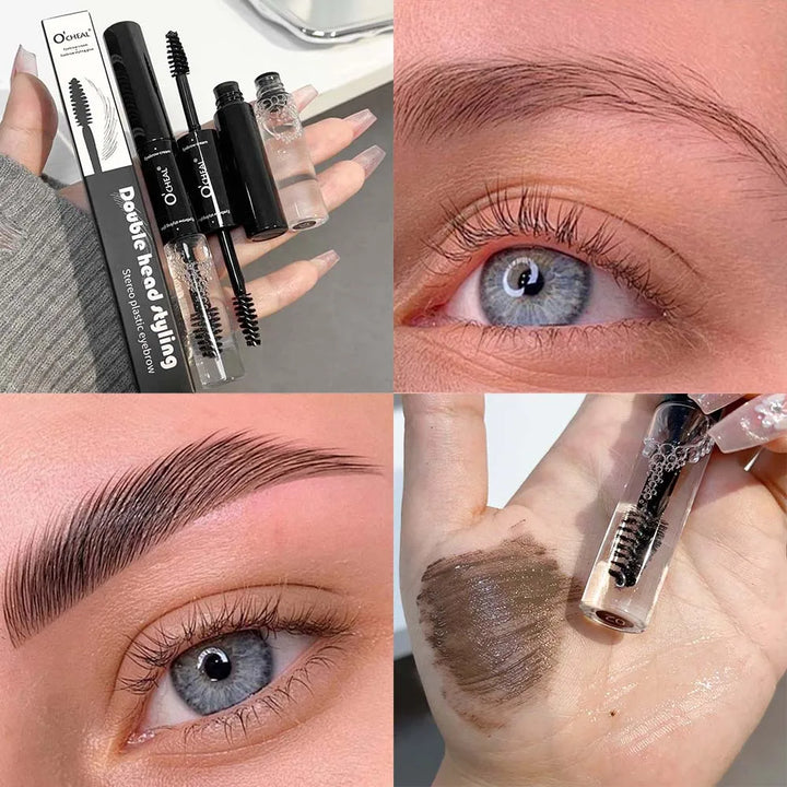 Rynx | Double-ended dye eyebrow styling gel waterproof durable wild brow tinting wax natural transparent liquid eyebrow cream cosmetics