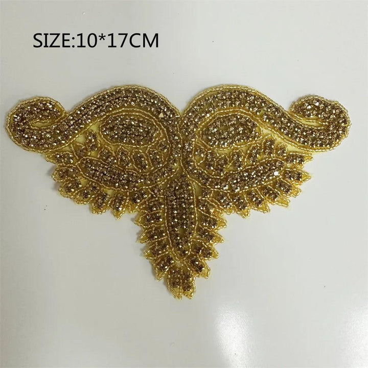 Lisslune | Shining Silver Rhinestone Flower Appliqué: Elegant Fashion Upgrade Accessory