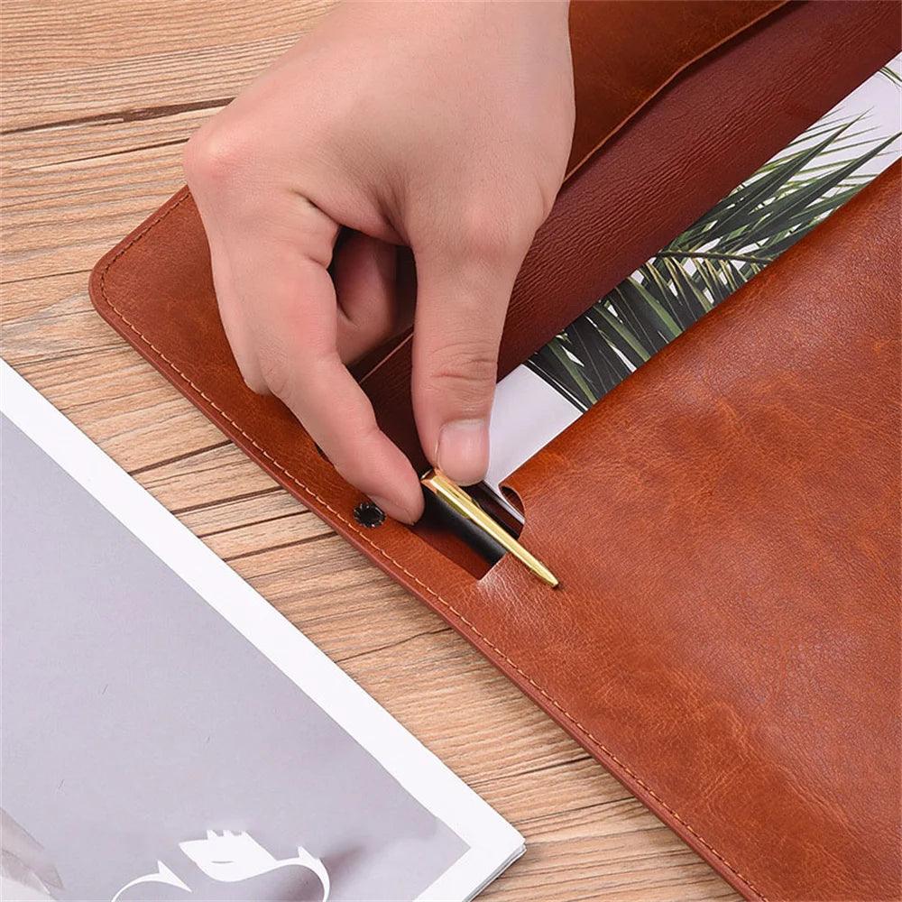 Lisslune | Elegant PU leather business portfolio with plenty of storage