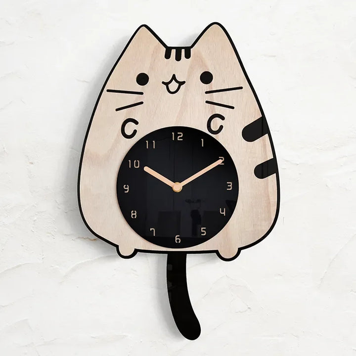 Lisslune | Happy Curious Cat Wall Clock