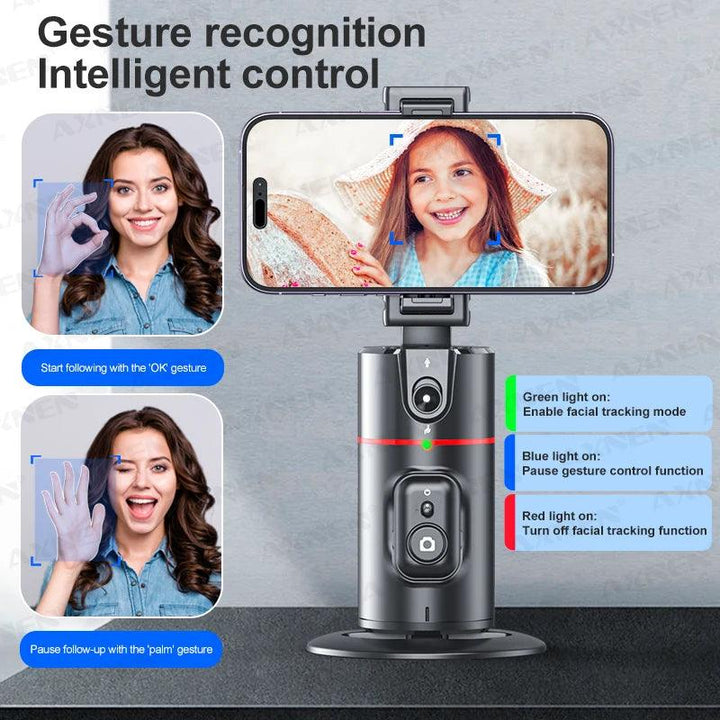 Lisslune | Smartphone Gimbal Stabilizer with advanced face recognition and remote control for 360° video recording