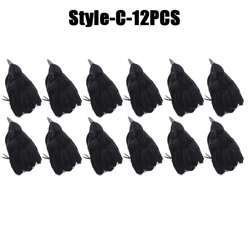 Rynx | Halloween Decoration Simulation Black Crow Raven Bird Repellent Pest Control Pigeon Repellent Garden Decoration Outdoor