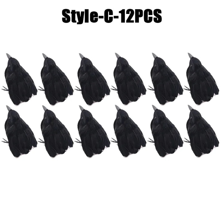 Rynx | Halloween Decoration Simulation Black Crow Raven Bird Repellent Pest Control Pigeon Repellent Garden Decoration Outdoor