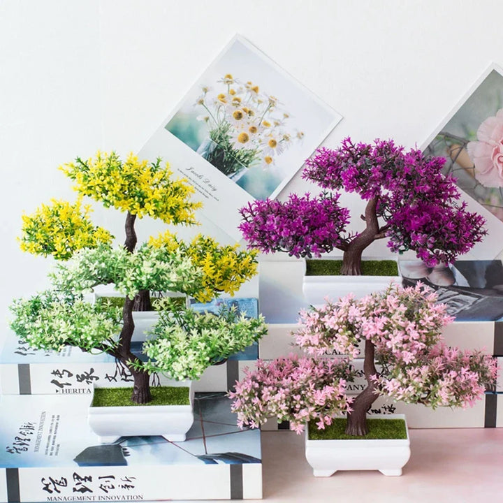 Rynx Artificial Plants Bonsai Small Tree Pot Artificial Plant Flowers Potted Plants Ornaments For Home Room Table Decoration Hotel Garden Decor