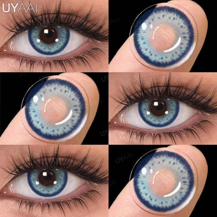 Rynx | 1 Pair Multi Contacts for Women y2k Korean Style Fashion Eye Lenses Blue Eye Color Contact Lens Purple Lenses Gray Natural Lens