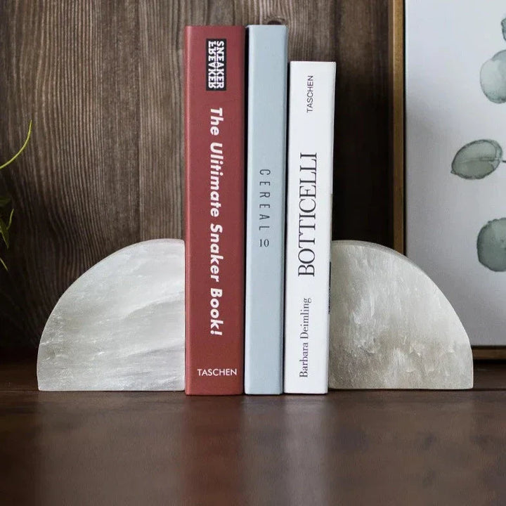 Lisslune | Onyxa White Onyx Bookend | Elegant Design | 1-piece | Luxurious Decor & Functionality