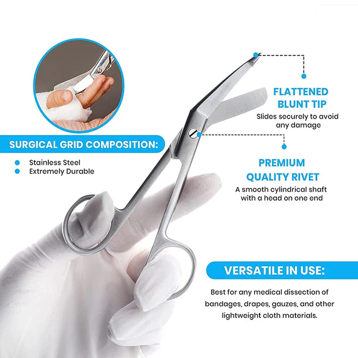 Lisslune | Stainless Steel Bandage Scissors for Medical and Household Use