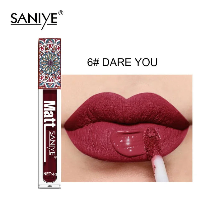 Rynx | Nudes Lip Gloss Waterproof Liquid Matte Lipstick Long-lasting 4g Quick-drying Red Lip Gloss Cosmetics Sexy Matte Velvet Lipstick