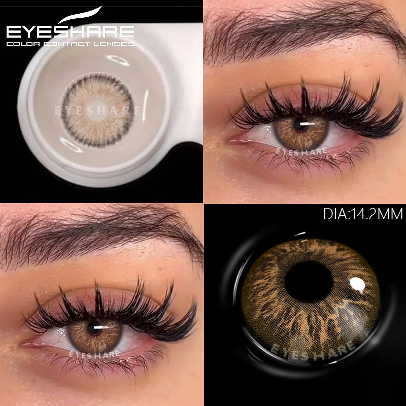 Rynx | Colorful Contact Lenses for the Eyes 1 Pair Fashionable Eye Lenses Gray Contacts Green Lenses Blue Eye Contacts Annual Eye Lens