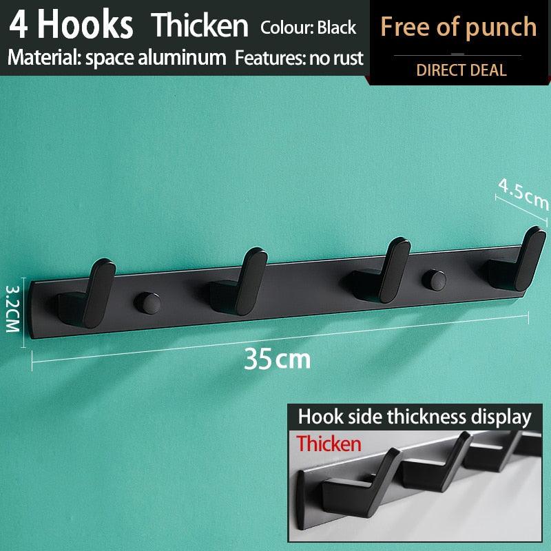 Lisslune | Space-saving Aluminum Hook Organizer: Efficient and stylish storage for any room