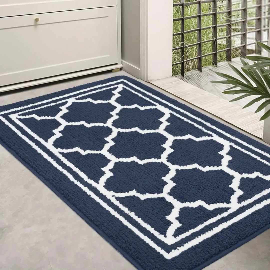 Lisslune | Luxurious non-slip microfiber welcome mat: Chic moisture-absorbing rug for entrances