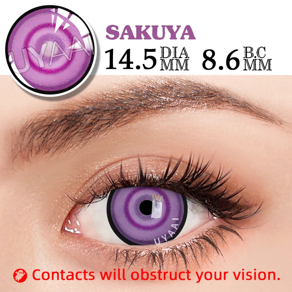 Rynx | Halloween Cosplay Colored Contact Lenses for the Eyes Anime Purple Lenses y2k Eye Lenses Anime Accessories for Hoshino