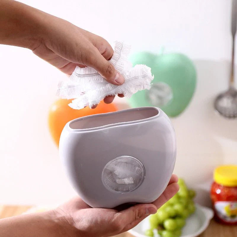 Lisslune | Tear-resistant food wrap with apple holder – Practical film dispenser