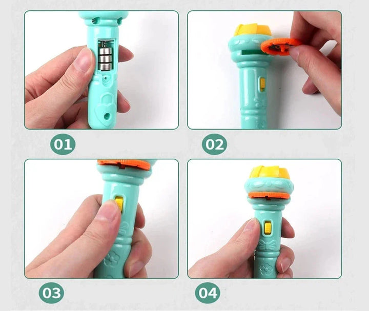 Lisslune | Kids Flashlight Projector with 10 Motifs