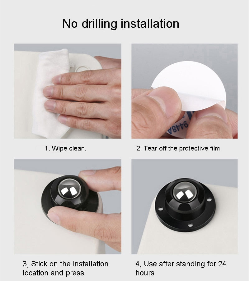 Lisslune | Home Helper Self-Adhesive Mini Furniture Wheels