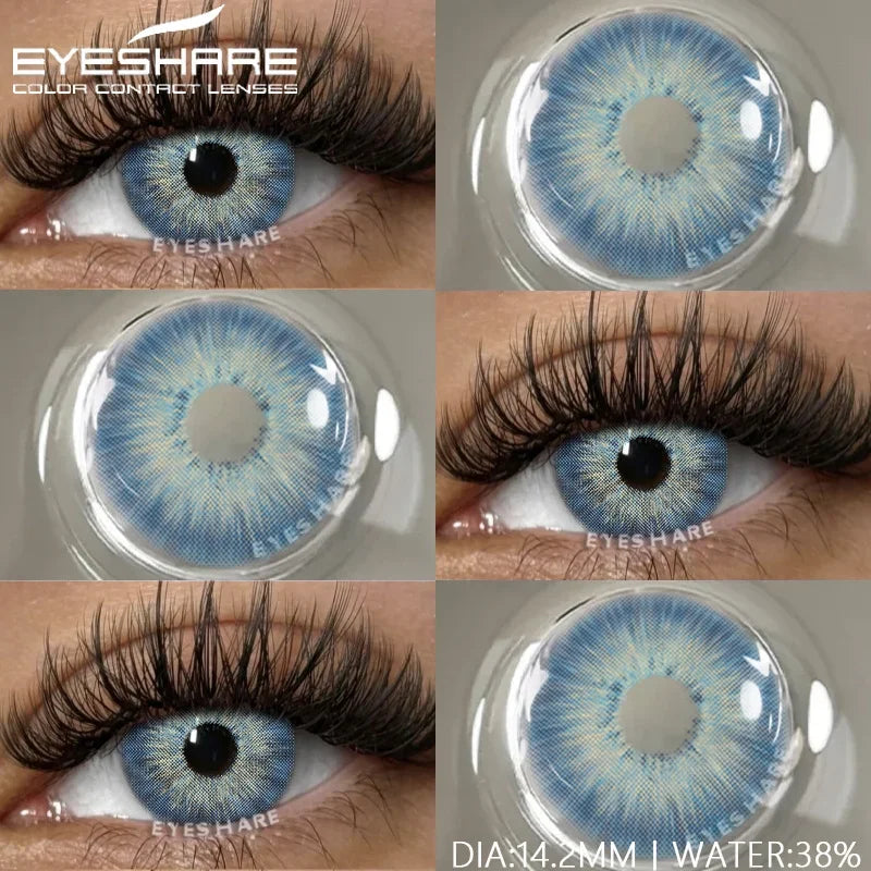 Rynx | 1 pair of contact lenses with prescription in natural color, myopic lenses, green contact lenses, fashionable brown lenses, gray pupils