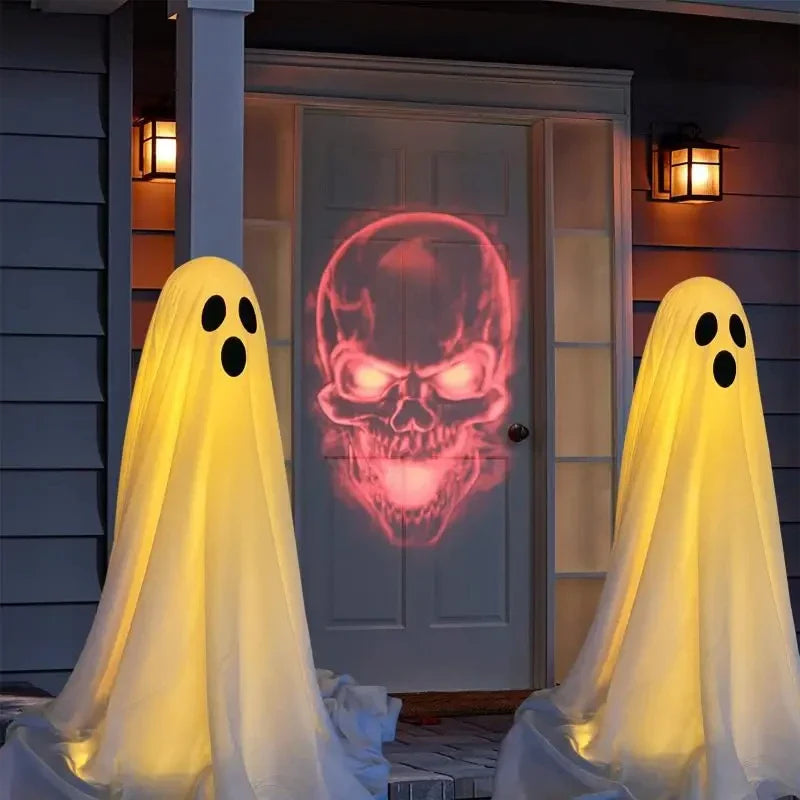 Rynx | Spooky Ghost Halloween Decor Powered by String Lights Standing Ghost Front Door Porch Courtyard Halloween Decor Outdoor