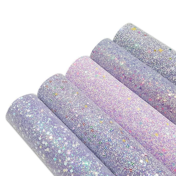 Lisslune | Glittering purple faux leather craft set for creative projects