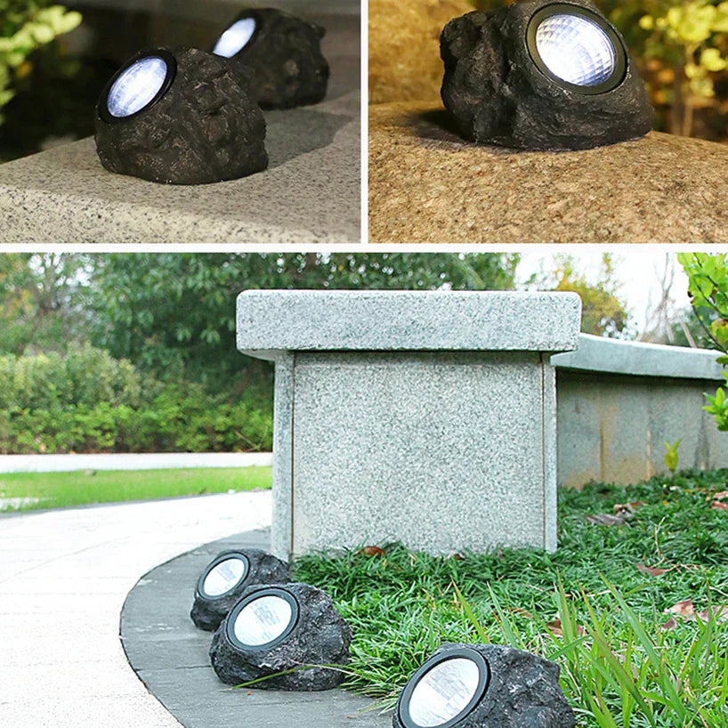 Lisslune | Waterproof Outdoor Solar Rock Spotlight Lamps
