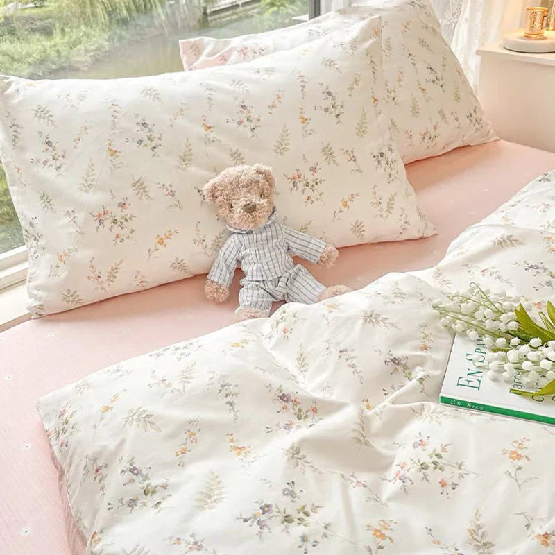 Rynx | In Pink Flowers Bedding Set Flat Bed Sheet Duvet Cover Twin Full Queen Nordic Bedding Boys Girls Bedding Sets Flower Cherry