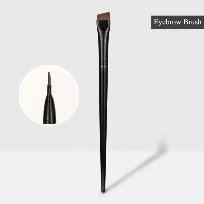 Rynx | New 2 Pieces/Set Eyebrow Contour Brush Eyebrow Eyeliner Brush Portable Small Angled Eyebrow Brush Female Makeup Accessories