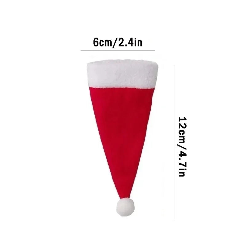 Rynx Merry Christmas Christmas dishes Bag holder Christmas hat Fork Knife Cutlery bag Christmas decoration for home