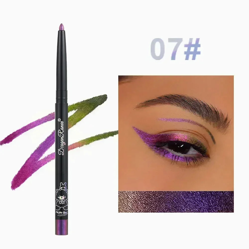 Rynx | Glitter Aurora Eyeliner Pencil Multi Chrome Eyeliner Long-lasting shiny metallic eyeshadow Lying silk caterpillar Green Purple Makeup pigment