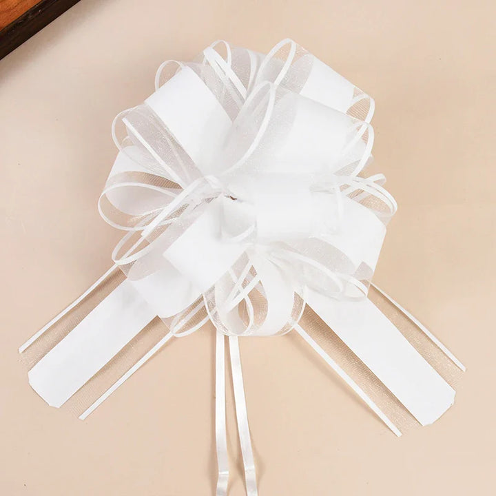 Rynx 2/4/10pcs Wedding Car Ribbons Bands Christmas Gift Wrapping Decoration DIY Craft Flowers Birthday Party Accessories Valentine's Day