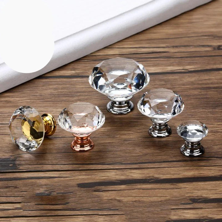 Lisslune | Glamorous Rainbow Crystal Glass Cabinet Knobs for Elegant Home Style