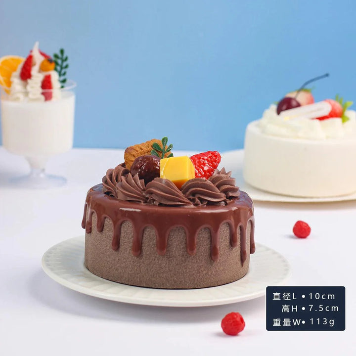 Lisslune | Realistic Synthetic Fruit Cake Model for Home Decor and Photography - 1 pc. FCYY-MIX2