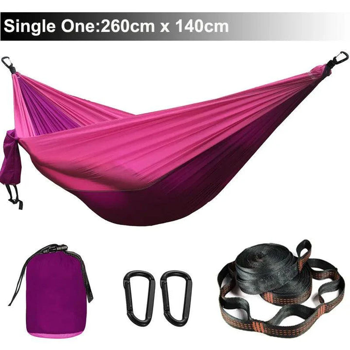 Lisslune | Zowee Ultimate Adventure Hammock Set with Tree Straps & Heavy Carabiners | Ultra-Durable Parachute Nylon