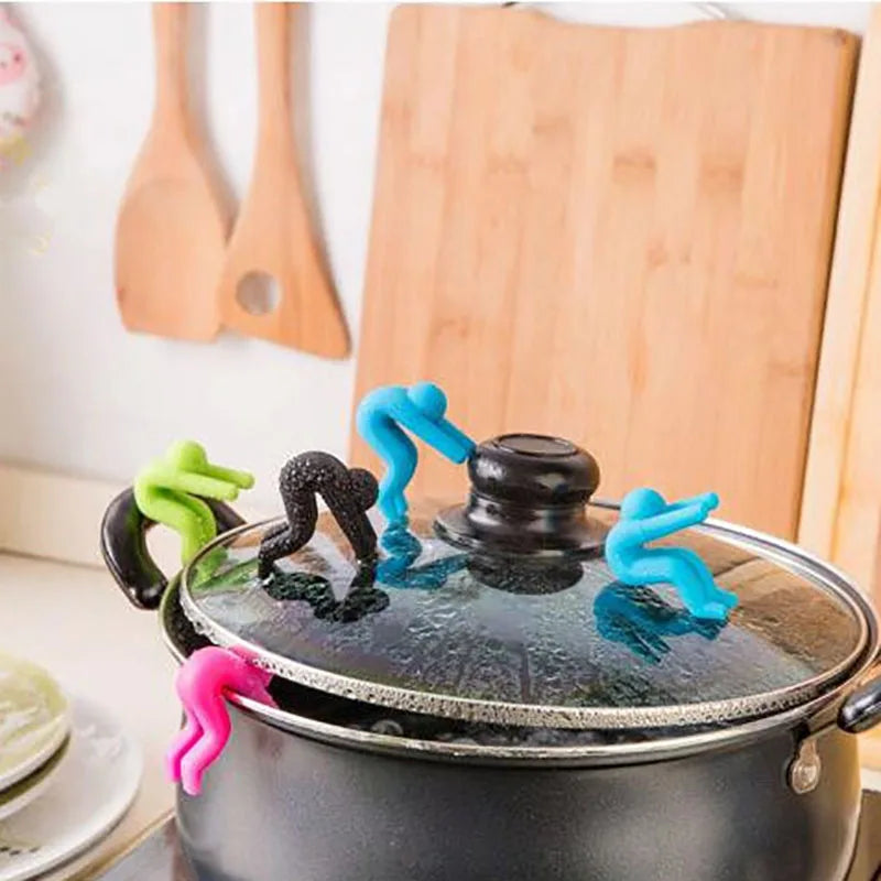 Rynx | Splash-proof lid lifter for soup pots kitchen tools lid holder silicone heat-resistant holder keep lid open large decoration
