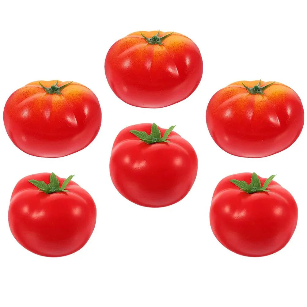 Lisslune | Life-like 6-Piece Synthetic Tomato Collection - Realistic Decorative Props for Home and Retail Spaces