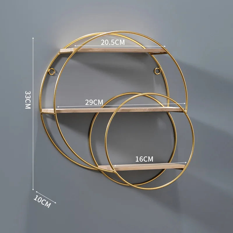 Lisslune | NordicWave Double Circle Wall Shelf – Scandinavian Floating Shelf for Home Décor & Storage