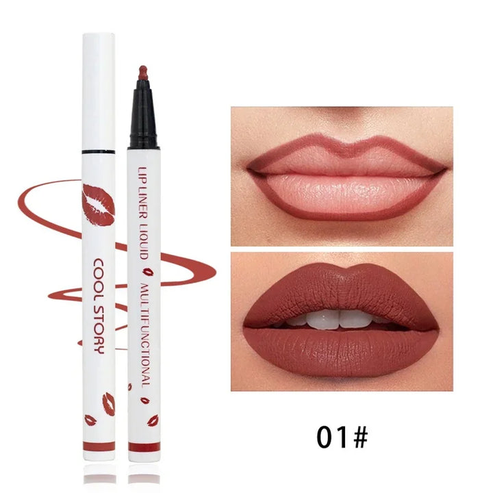 Rynx | Liquid Lipliner Pencil Long-lasting Lip Cosmetics Tool Matte Soft Lip Liner Quick-drying Smudge-proof Natural Lipstick Pencil