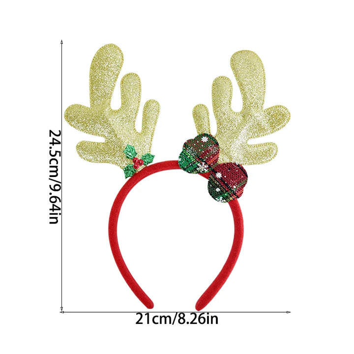 Rynx Christmas Headband Kids Adults Santa Moose Xmax Tree Hair Accessories Photo Props Christmas Decoration 2024 New Year Gifts