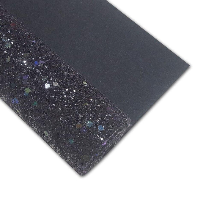 Lisslune | Sparkling Black Synthetic Leather Craft Roll: Unleash Your Artistic Potential