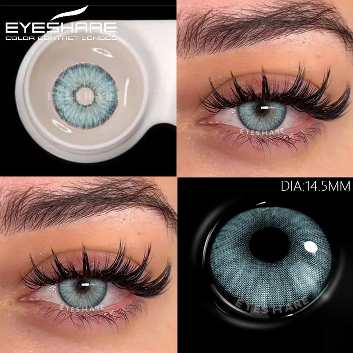 Rynx | 1Pair Fashion Colored Contact Lenses New Gray Lenses Blue Eye Contacts Cosmetic Green Eyelenses Annual Colored Eyelens