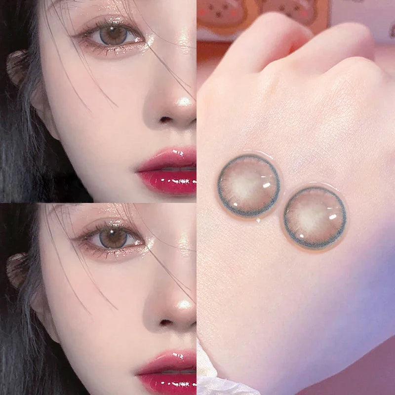Lisslune | 2Pcs Contact Lenses for Eye Color High Quality Natural with Myopia Prescription Beauty Anime Accessories Free Shipping